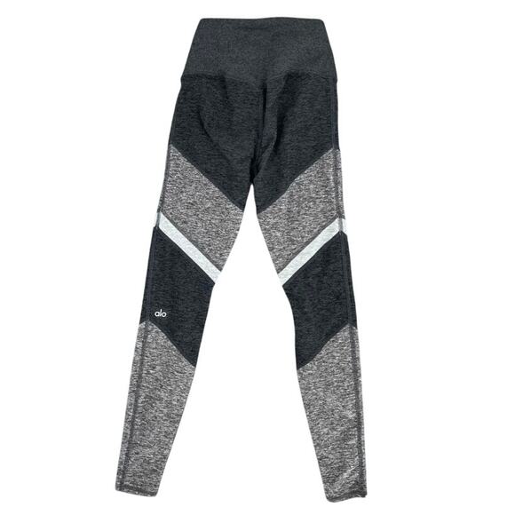 Alo Yoga Alo Soft High Waist Sheila Leggings XS color block Grey Black 7/8 - Picture 3 of 5